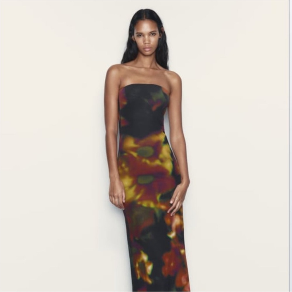 Zara strapless dress